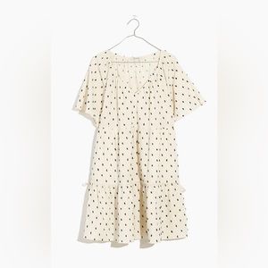 Madewell Cotton-Linen Lorelei Mini Dress in Clip Dot